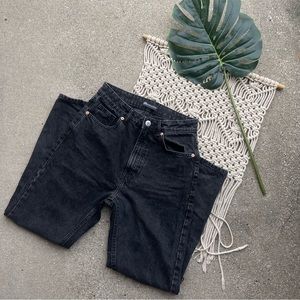 Zara High Rise Washed Black Jeans Size 4